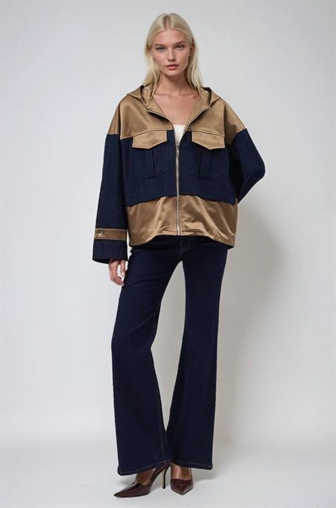 Sobe Istanbul معطف كاكي مقنع غير رسمي أنيق ملابس بالجملة 5