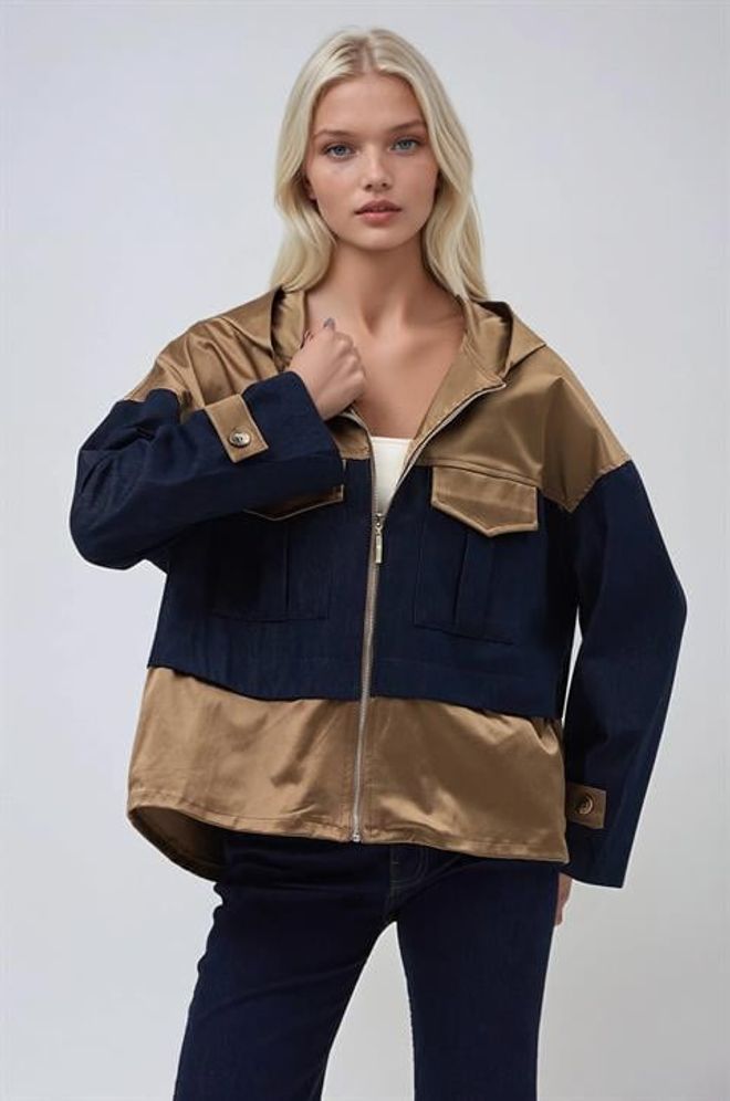 Sobe Istanbul معطف كاكي مقنع غير رسمي أنيق ملابس بالجملة رائع