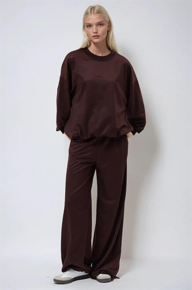 Sobe Istanbul Brown Casual Sport Streetwear Set Wholesale Clothing 1