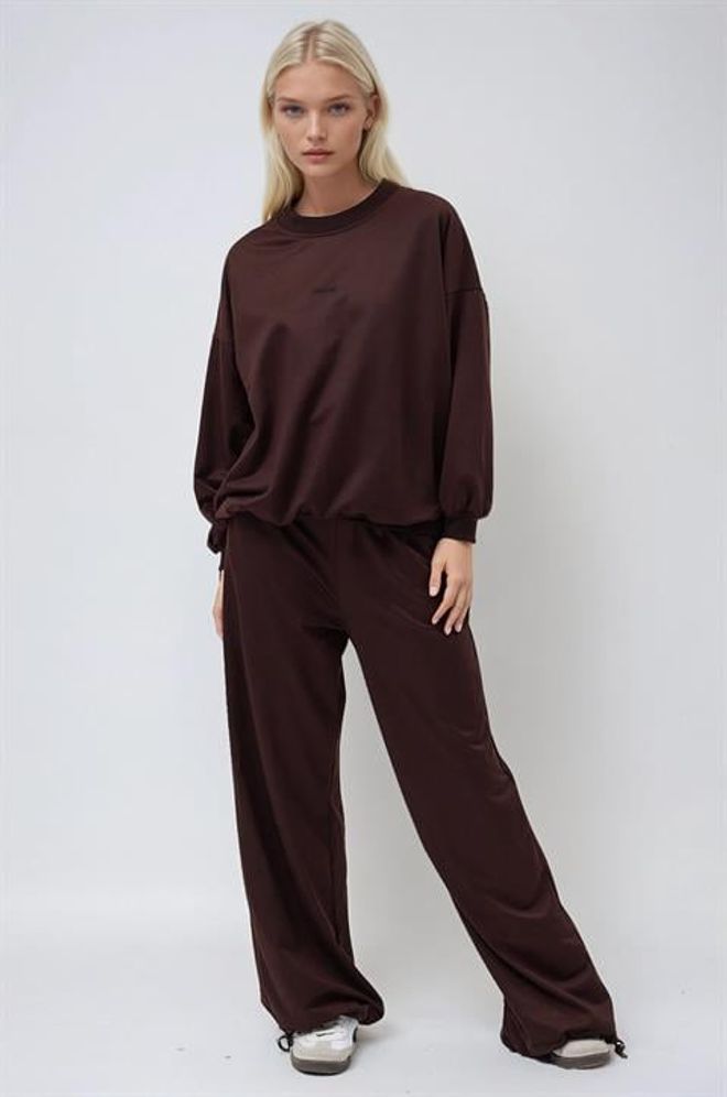 Sobe Istanbul Brown Casual Sport Streetwear Set Wholesale Clothing Work