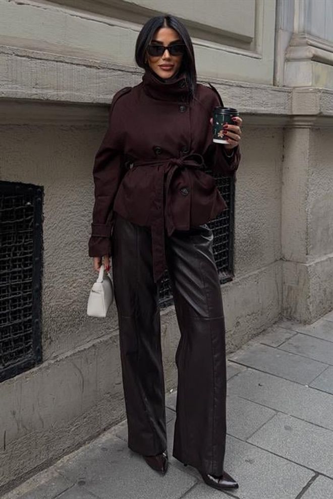 Sobe Istanbul Brown Double Breasted Blazer Jacket Wholesale Clothing 1