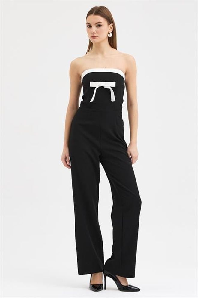 Sobe Istanbul Schwarz Sexy Eleganter Trägerloser Tube Jumpsuit Großhandelskleidung Jahrgang