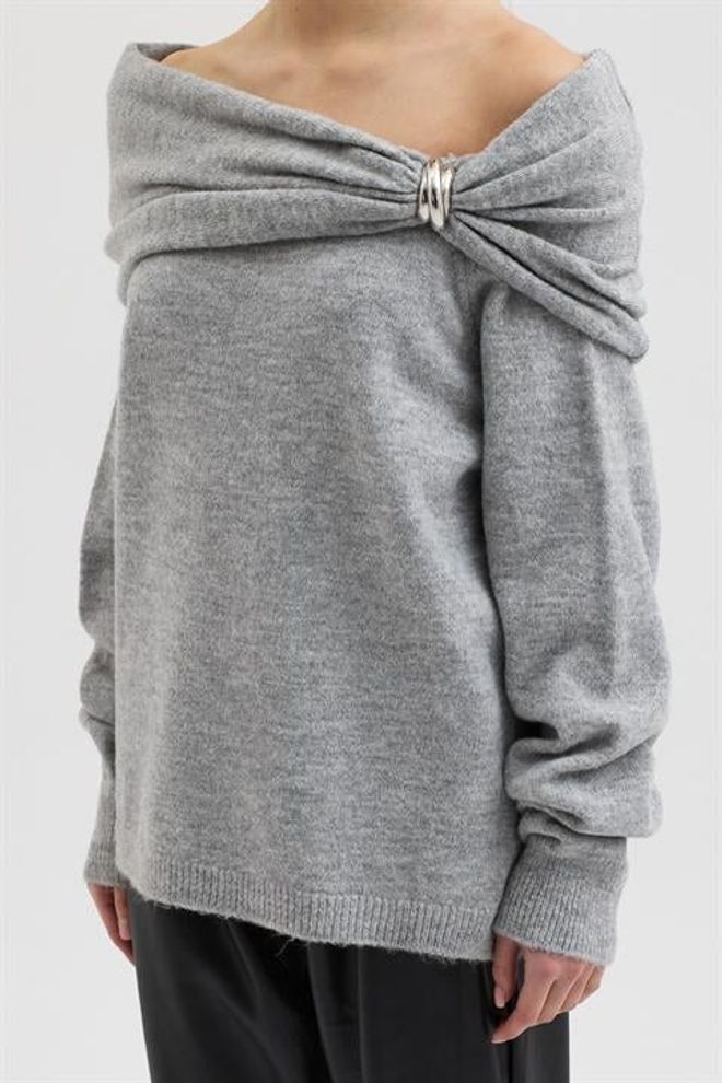 Sobe Istanbul Grauer Eleganter Lässiger Sexy Pullover Großhandelskleidung 5