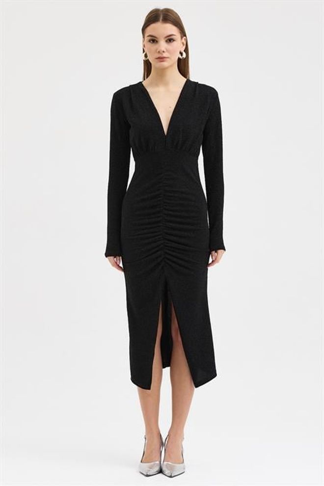 Sobe Istanbul Črna Seksi Formalna Elegantna Bodycon Obleka Oblačila na debelo Seksi