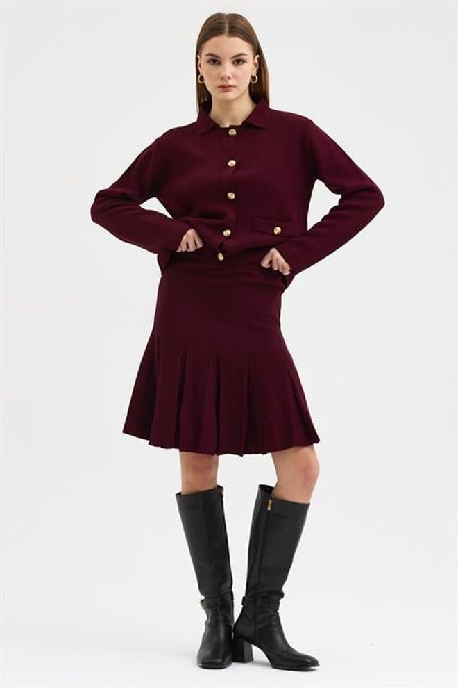 Sobe Istanbul Claret Red Formal Elegant Vintage Set Wholesale Clothing Work