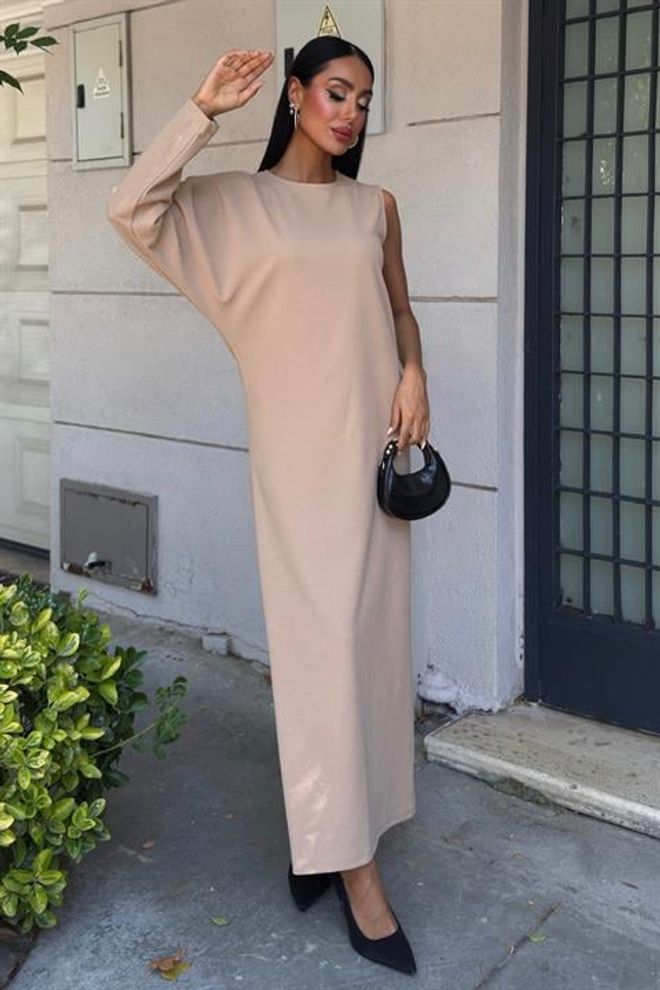 Sobe Istanbul Φόρεμα Μπεζ Χονδρικό εμπόριο ενδυμάτων Σέξι