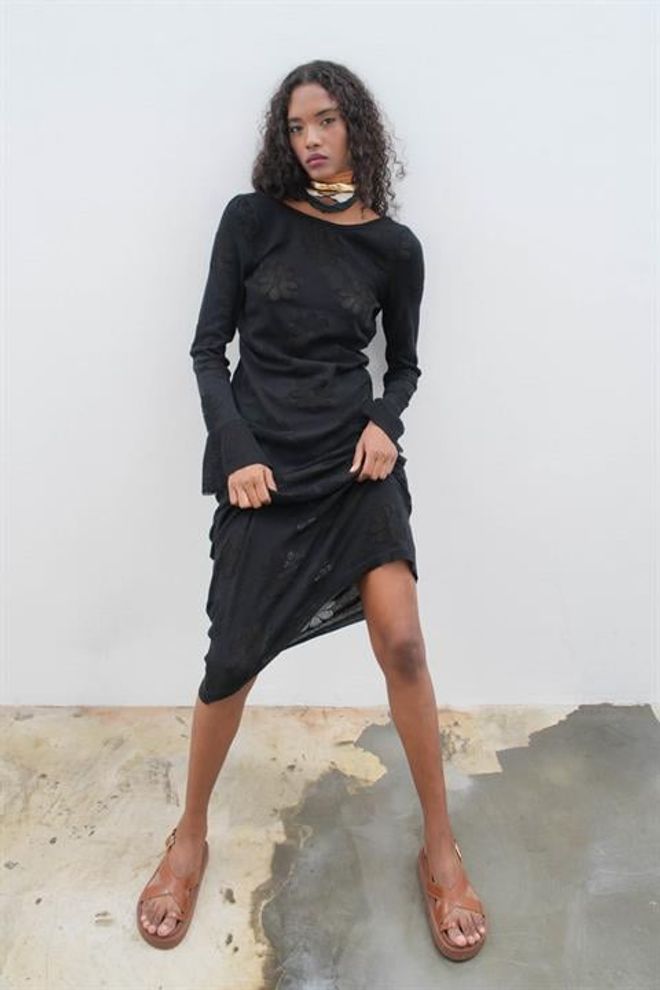 Sobe Istanbul Pletené Šaty S Chrbtom – Čierne Veľkoobchod s oblečením 8