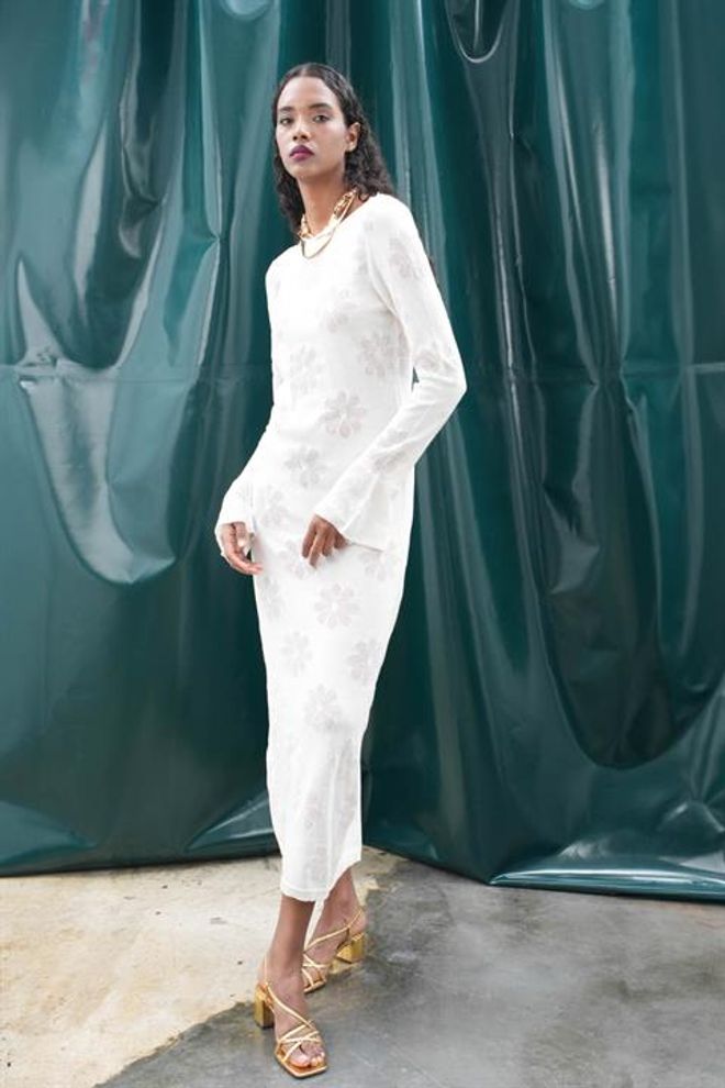 Sobe Istanbul Backless Knit Dress Ecru Wholesale Clothing 4