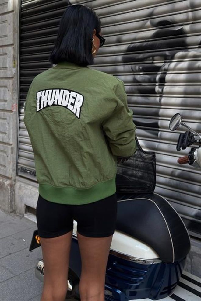 Sobe Istanbul Back Printed Bomber Jacket Wholesale Clothing Elastane