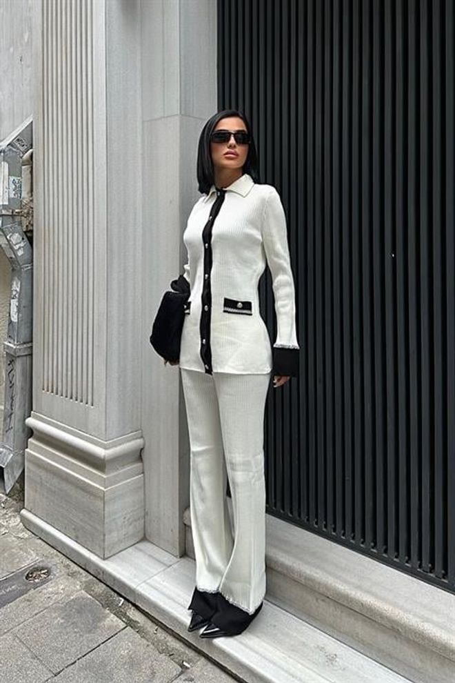 Sobe Istanbul Ribbed Piping Set Wholesale Clothing Elegant