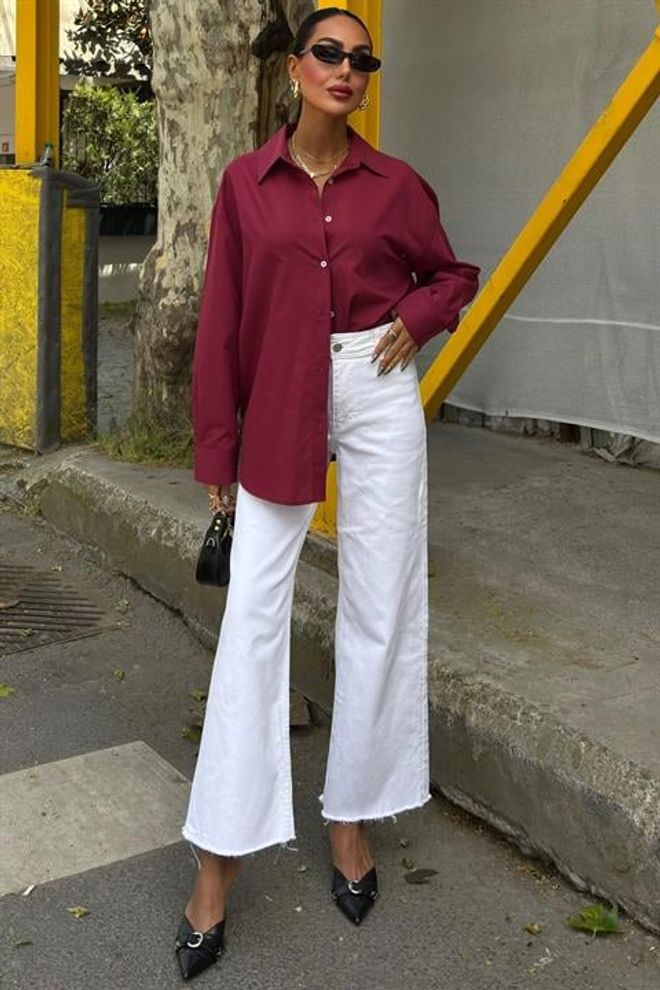 Sobe Istanbul Klasična Oversize Poplin Košulja Veleprodaja odjeće Ležerni