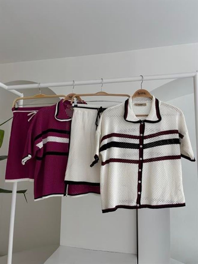 Sobe Istanbul Suknja S Ovratnikom Košulje Pleteno Odijelo Veleprodaja odjeće 9