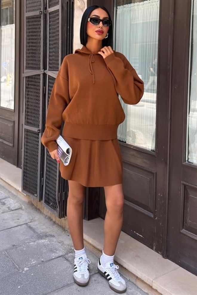 Sobe Istanbul Brown Casual Sport Streetwear Set Wholesale Clothing Casual