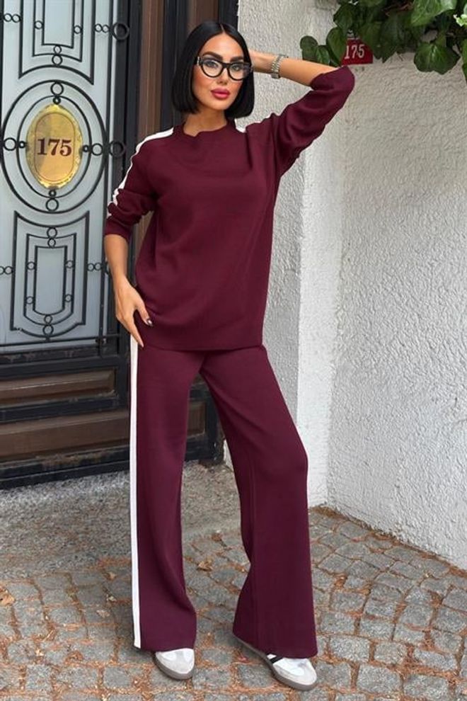 Sobe Istanbul Claret Red Casual Sport Streetwear Set Wholesale Clothing 5