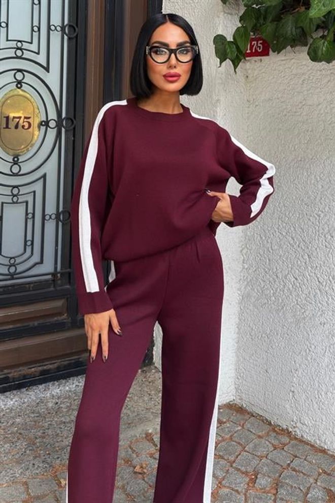 Sobe Istanbul Claret Red Casual Sport Streetwear Set Wholesale Clothing 1