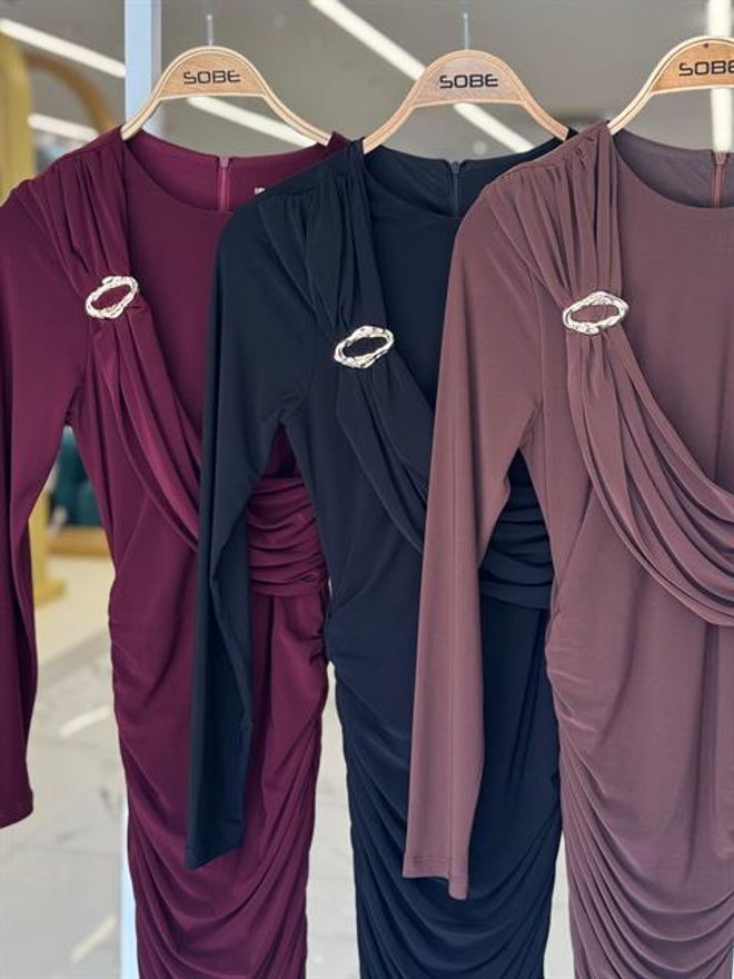 Sobe Istanbul Brown Sexy Elegant Formal Bodycon Mini Dress Wholesale Clothing 9