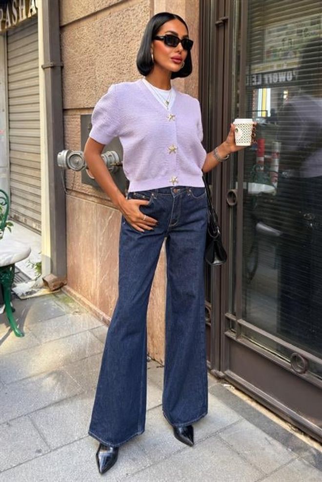 Sobe Istanbul Purple Casual Preppy Elegant Vintage Cardigan Wholesale Clothing Lounge