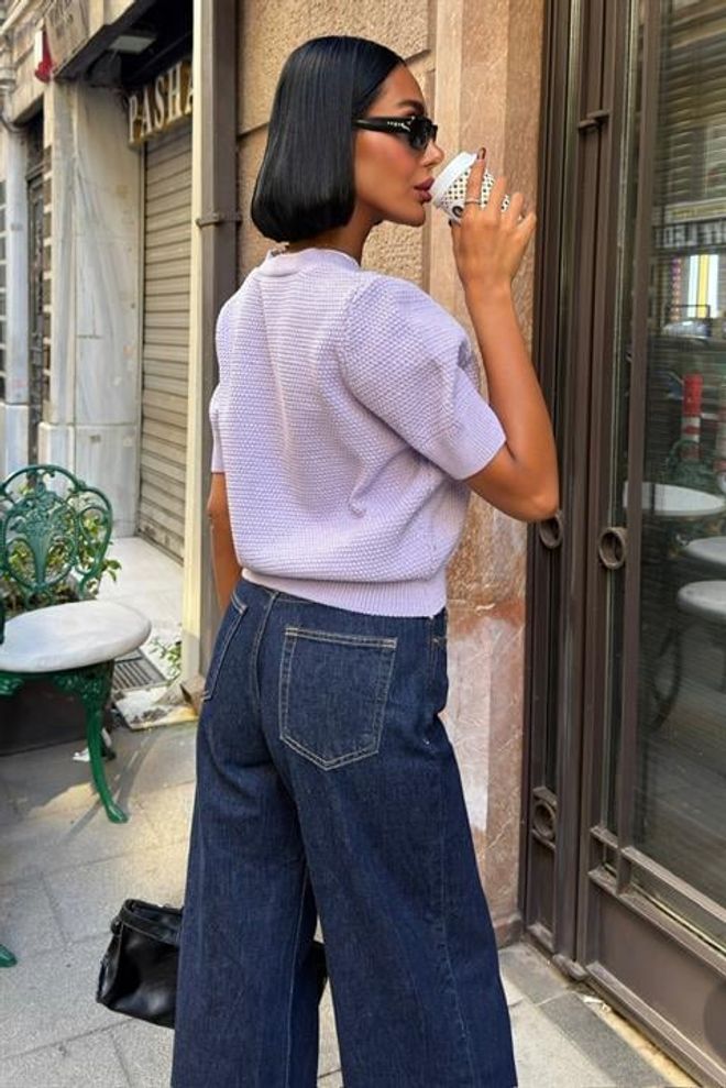 Sobe Istanbul Purple Casual Preppy Elegant Vintage Cardigan Wholesale Clothing Work