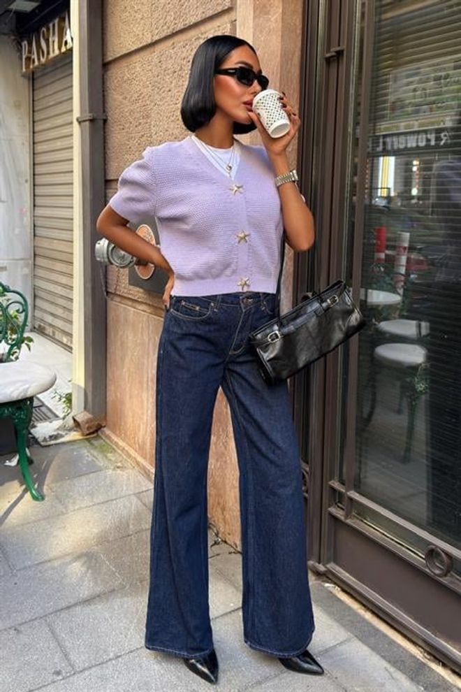 Sobe Istanbul Purple Casual Preppy Elegant Vintage Cardigan Wholesale Clothing 1