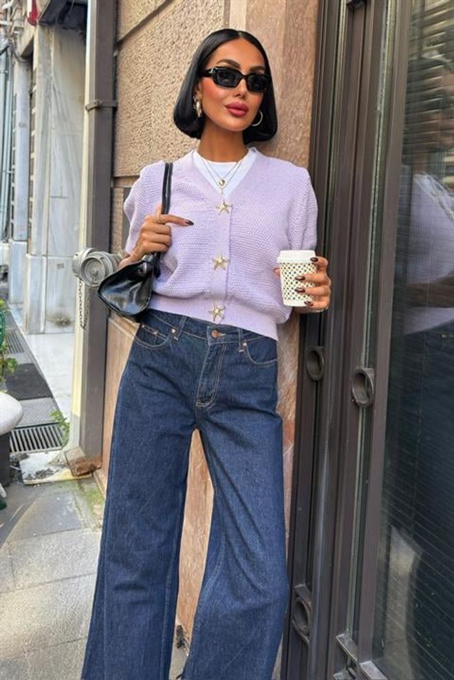 Sobe Istanbul Purple Casual Preppy Elegant Vintage Cardigan Wholesale Clothing 5