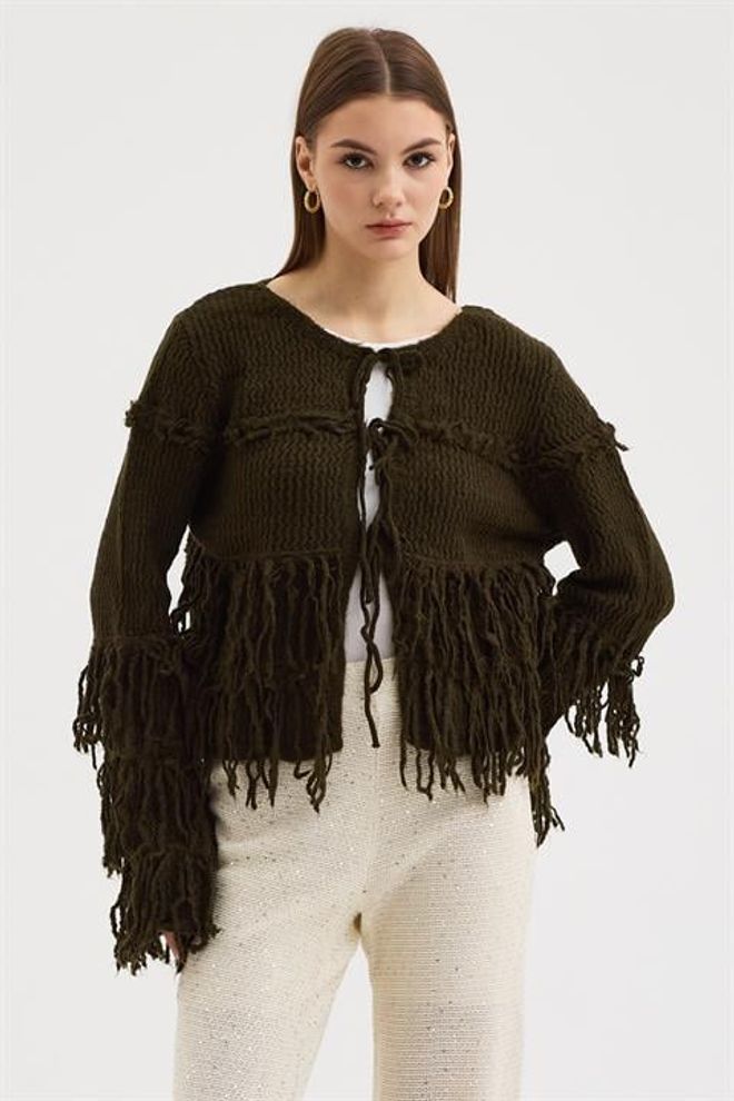 Sobe Istanbul Casaco De Malha Verde Boho Casual Roupa De Rua Roupas por atacado Casual