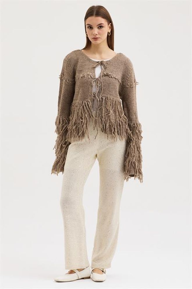 Sobe Istanbul Brown Cardigan Boho Casual Vintage Style Wholesale Clothing Lounge