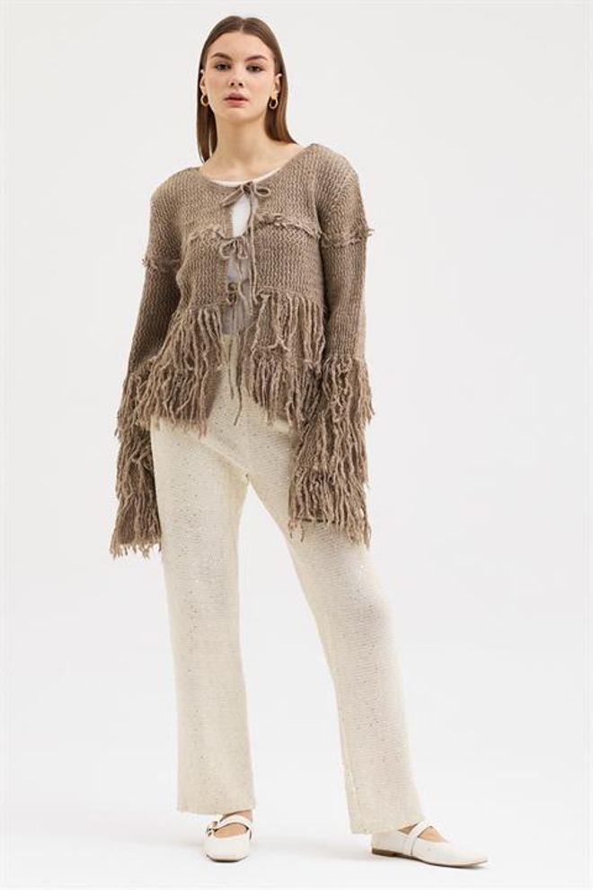 Sobe Istanbul Brown Cardigan Boho Casual Vintage Style Wholesale Clothing Spring