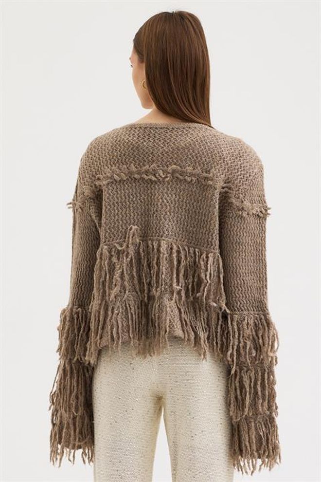 Sobe Istanbul Brown Cardigan Boho Casual Vintage Style Wholesale Clothing Boho