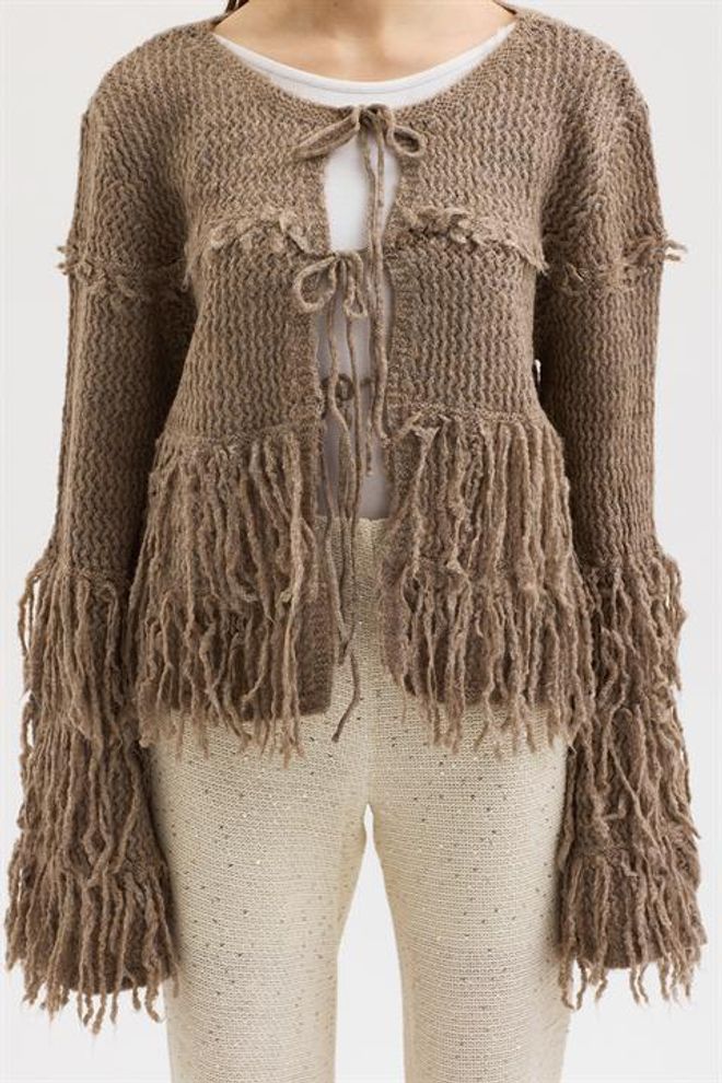 Sobe Istanbul Brown Cardigan Boho Casual Vintage Style Wholesale Clothing 5