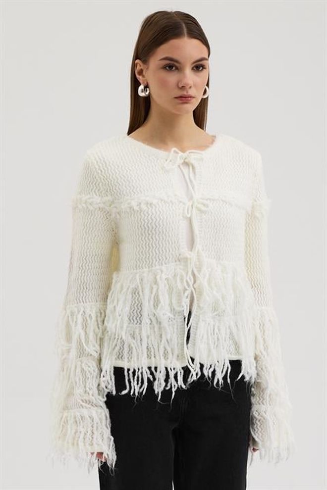 Sobe Istanbul Branco Boho Casual Vintage Fofo Étnico Retro Casaco De Malha Roupas por atacado Casual