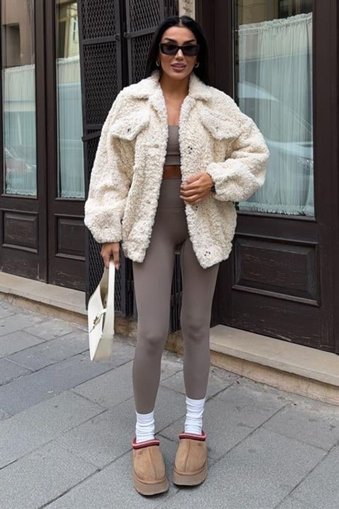 Sobe Istanbul Blouson Beige Décontracté Streetwear Coupe Grande Taille Vêtements en gros Décontracté