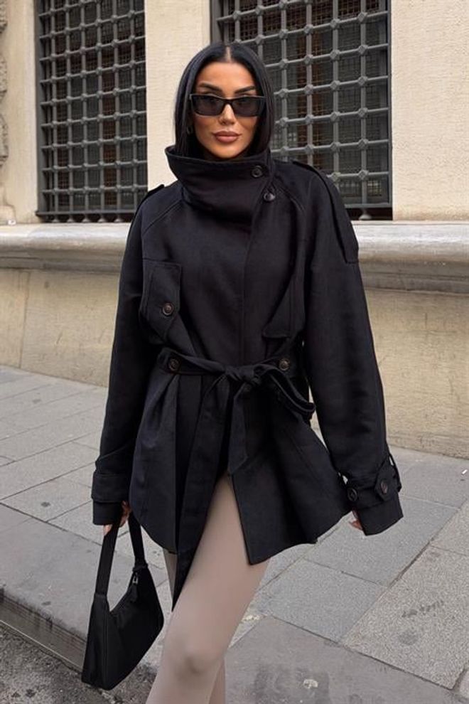 Sobe Istanbul Giacca Blazer Slim Fit Nera Monopetto Abbigliamento all'ingrosso Casuale