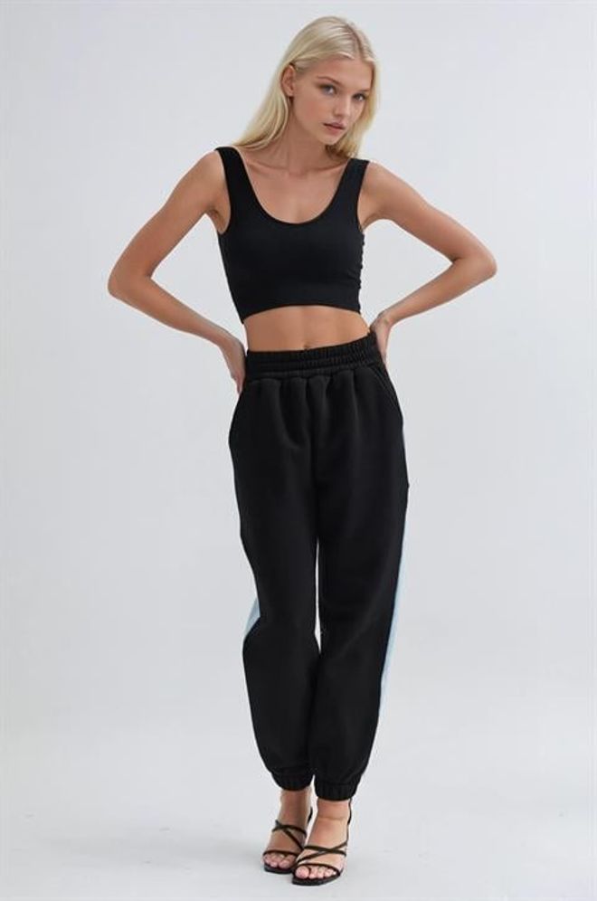 Sobe Istanbul Crne Sportske Casual Jogger Hlače Veleprodaja odjeće Lounge