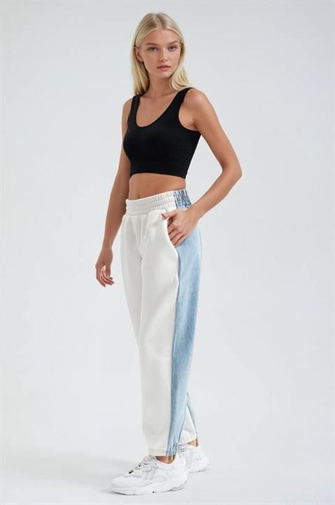 Sobe Istanbul Biele Nohavice Veľkoobchod s oblečením Neformálny