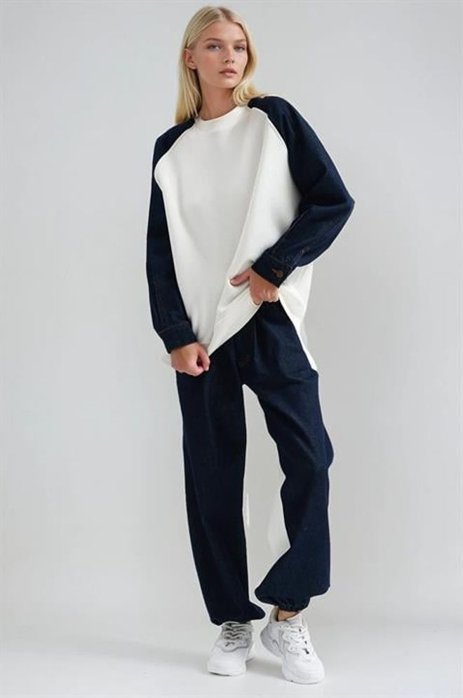 Sobe Istanbul Комплект Бяло Небрежен Спорт Улична Мода Дрехи на едро Небрежен