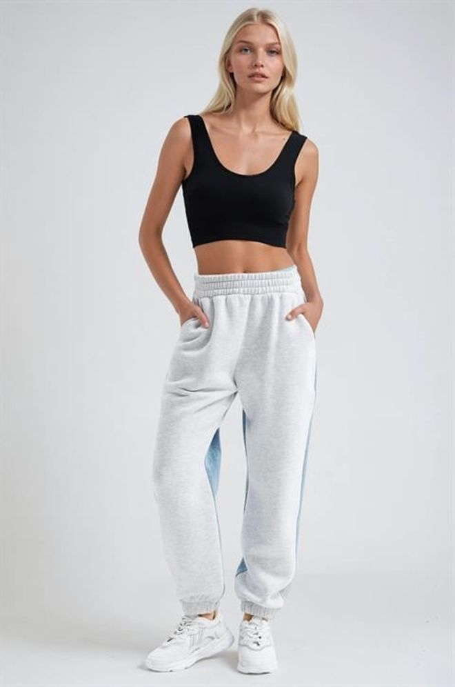 Sobe Istanbul Сиви Спортни Панталони С Наклонени Джобове Дрехи на едро Свободно време