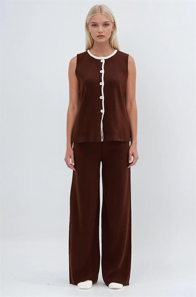 Sobe Istanbul Set Marrone Casual Elegante Abbigliamento all'ingrosso Casuale