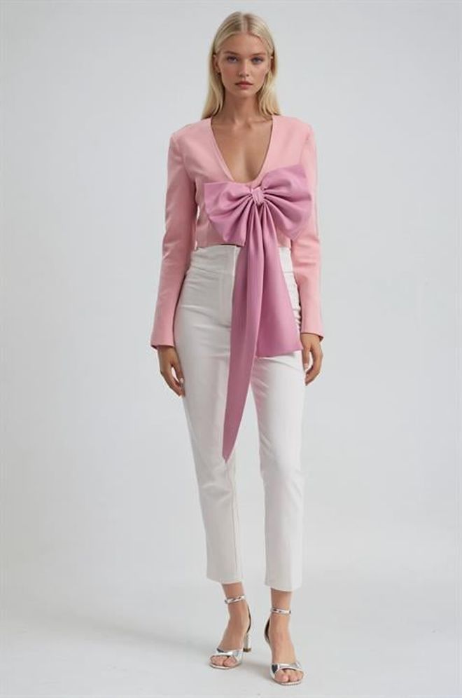 Sobe Istanbul Pink Single Breasted Blazer Jacket Wholesale Clothing Spring