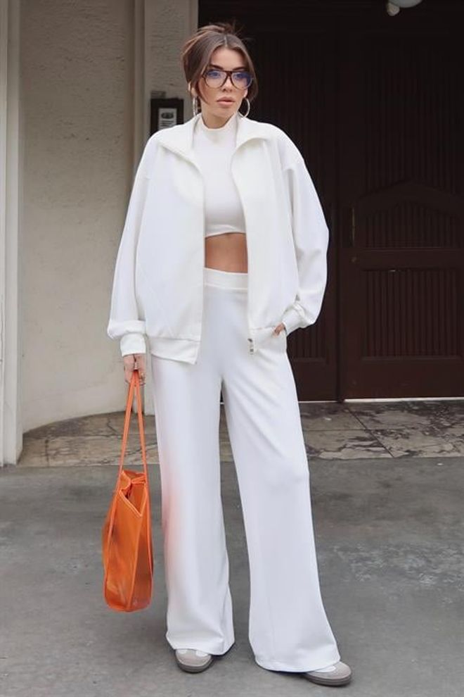 Sobe Istanbul Комплект Бяло Уголемена Палацо Дрехи на едро Небрежен