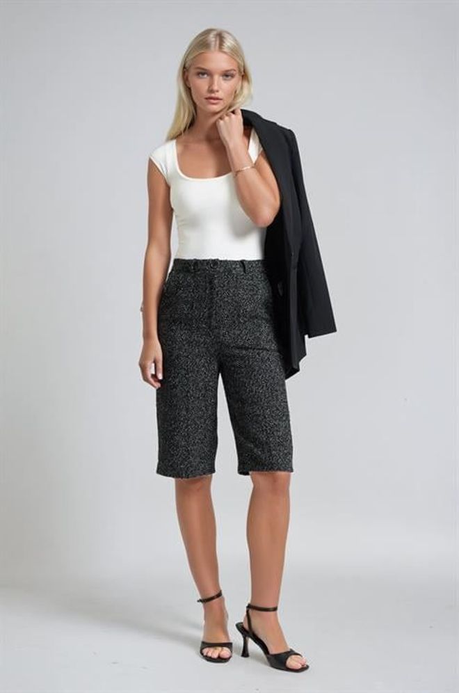 Sobe Istanbul Черные Кюлоты Сошитые Елочкой Оптовая продажа одежды Повседневный