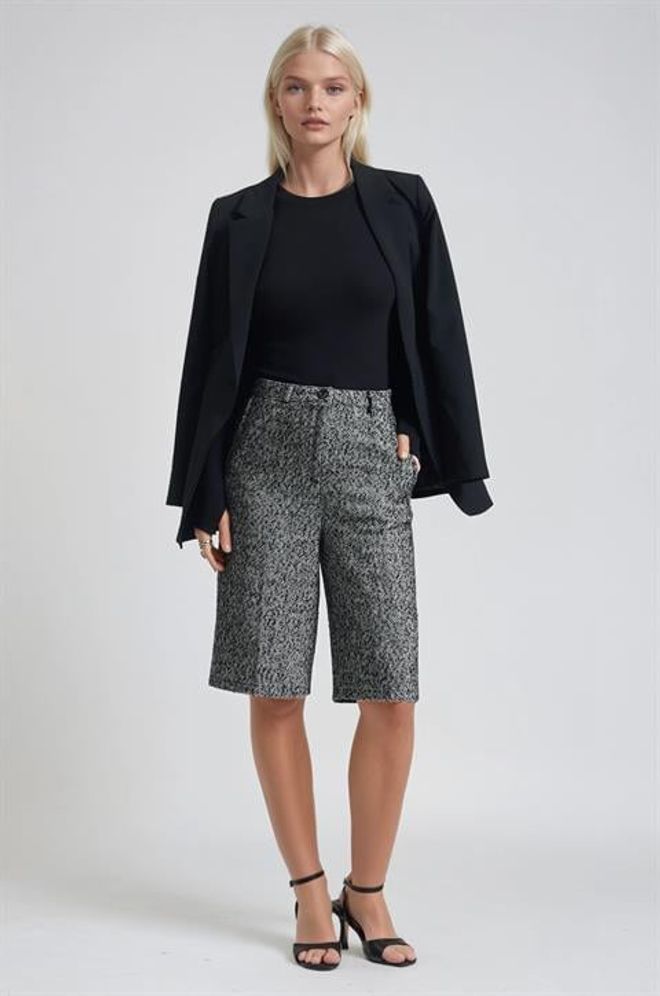 Sobe Istanbul Grey Elegant Formal Vintage Retro Culottes Pants Wholesale Clothing 1