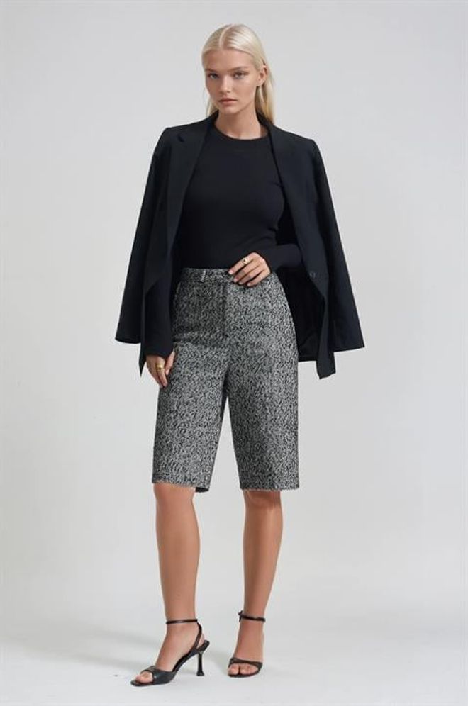 Sobe Istanbul Grey Elegant Formal Vintage Retro Culottes Pants Wholesale Clothing Spring