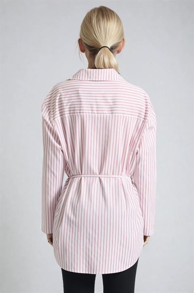 Sobe Istanbul White Striped Formal Shirt Wholesale Clothing Work