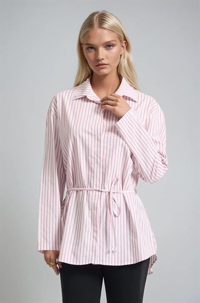 Sobe Istanbul White Striped Formal Shirt Wholesale Clothing 1