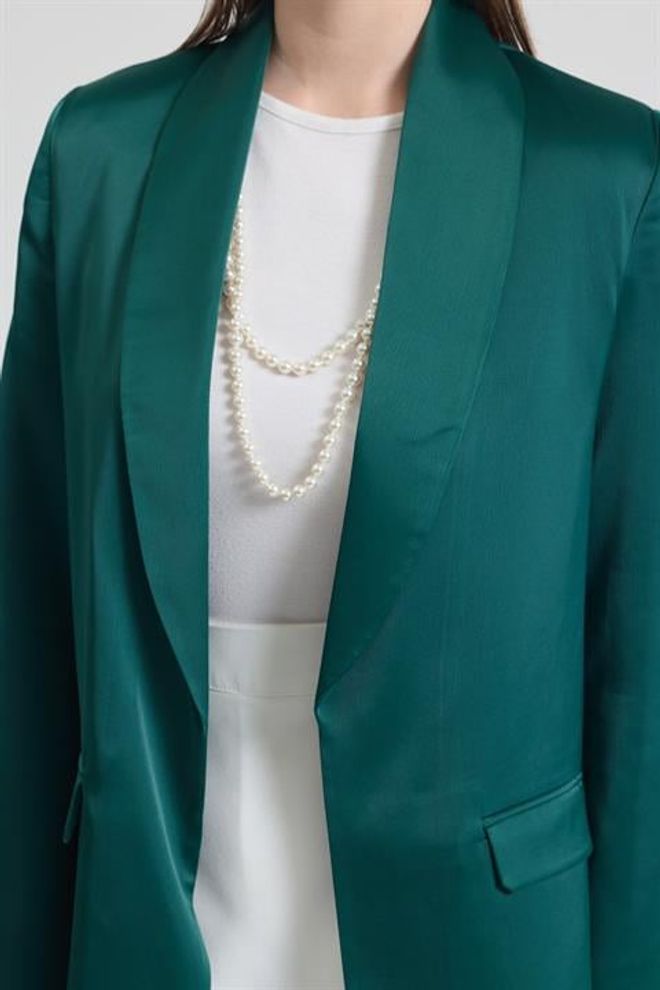 Sobe Istanbul Green Elegant Single Breasted Blazer Jacket Wholesale Clothing 5