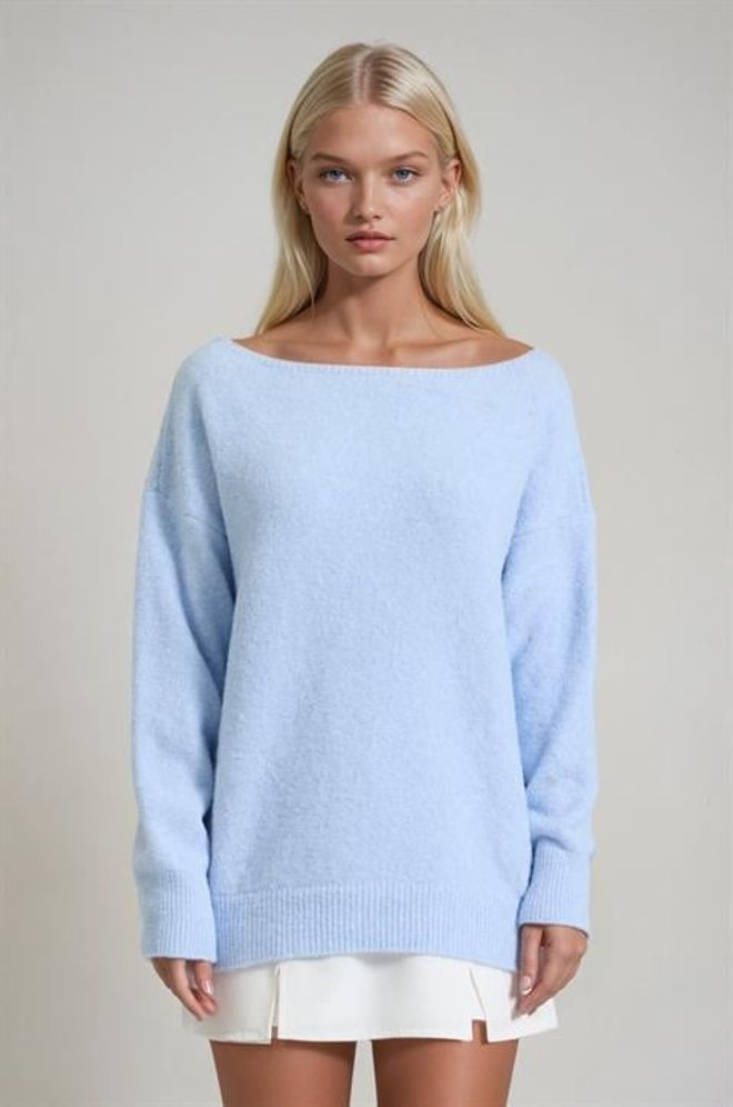 Sobe Istanbul Azul Casual Elegante Sensual Camisola Roupas por atacado Casual