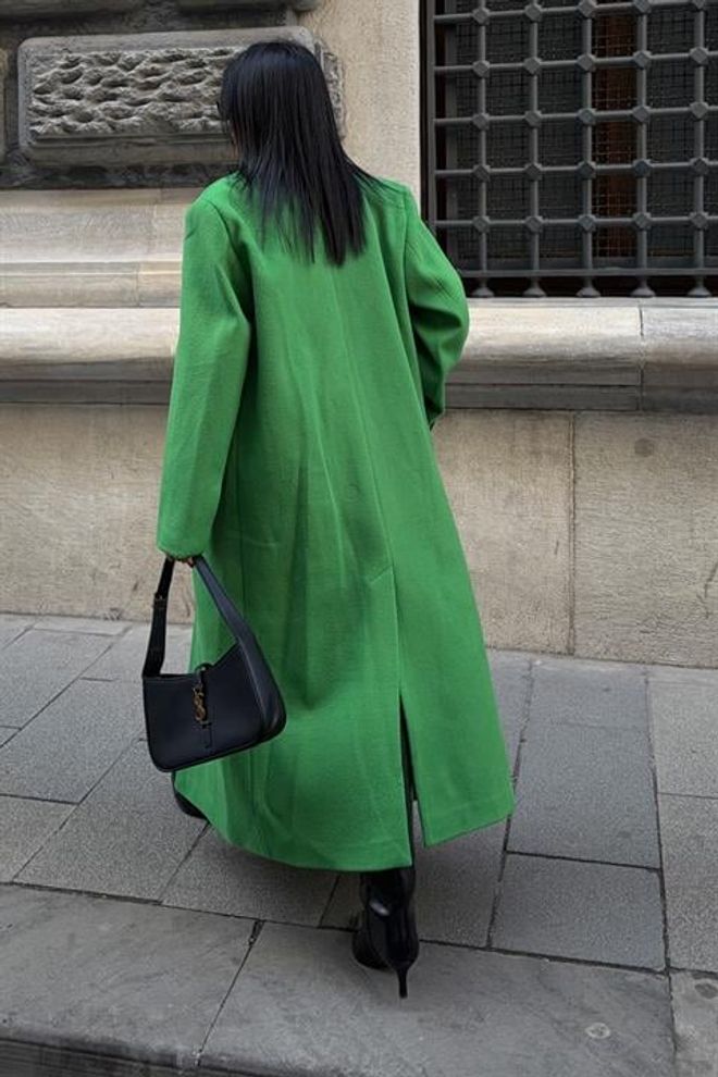 Sobe Istanbul Green Elegant Single Breasted Coat Wholesale Clothing 5