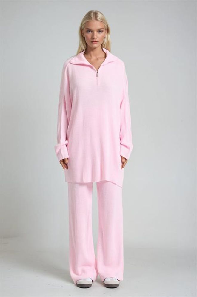 Sobe Istanbul Komplet Różowy Casual Sportowy Z Dekoltem Z Kapturem Hurtowa sprzedaż odzieży Casual