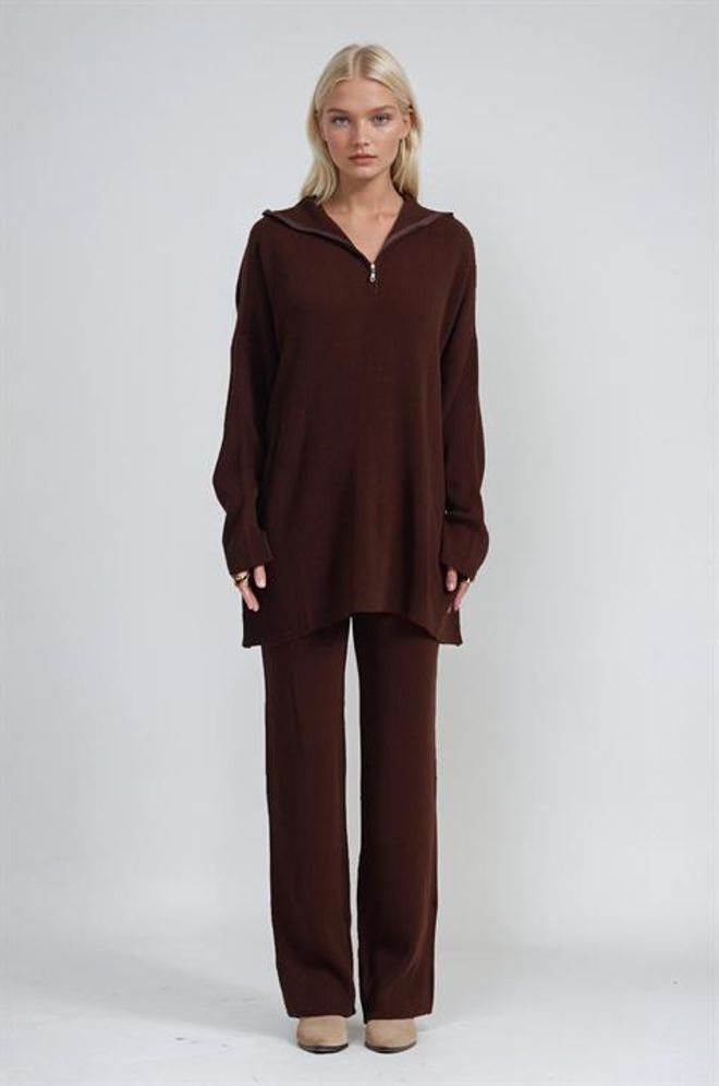 Sobe Istanbul Brązowy Casual Skromny Elegancki Komplet Hurtowa sprzedaż odzieży Skromny