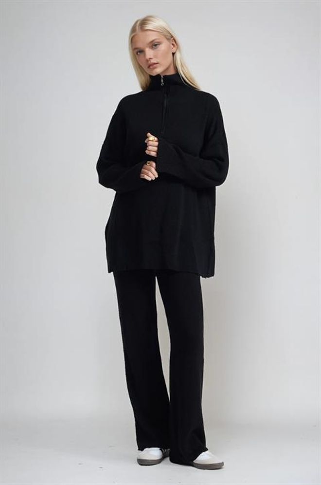 Sobe Istanbul Set Siyah Gündelik Spor Bol Kalıp Toptan Giyim Gündelik